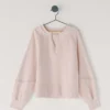 Sudadera de cuello redondo con encaje