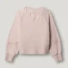 Sudadera de cuello redondo con encaje