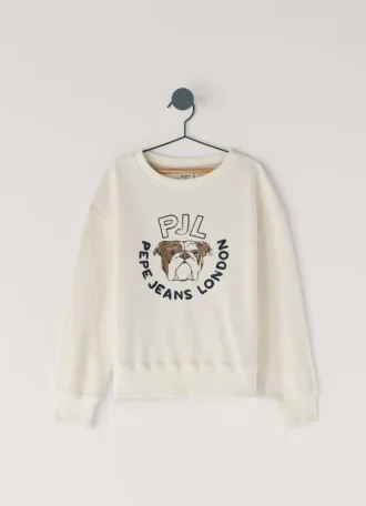 Sudadera de cuello redondo de corte holgado