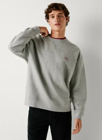 Sudadera de cuello redondo de corte holgado