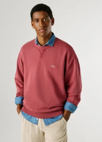 Sudadera de cuello redondo de corte holgado
