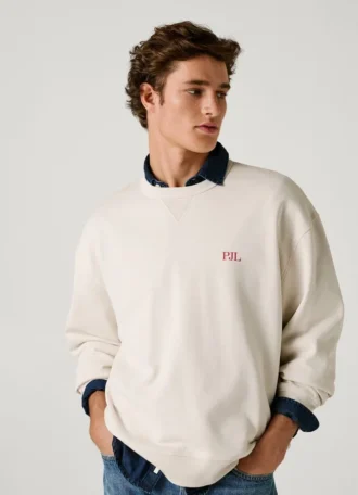 Sudadera de cuello redondo de corte holgado