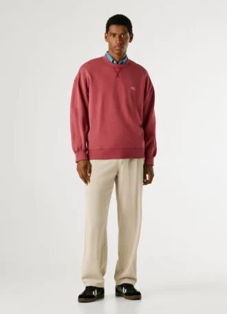 Sudadera de cuello redondo de corte holgado
