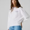 Sudadera de cuello redondo de corte holgado Sudadera de cuello redondo de corte holgado