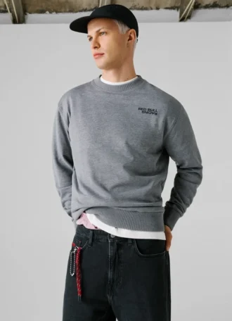 Sudadera de cuello redondo y corte recto