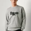 Sudadera de cuello redondo y corte recto Sudadera de cuello redondo y corte recto