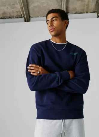 Sudadera de cuello redondo y corte recto
