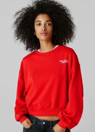 Sudadera de cuello redondo y corte recto