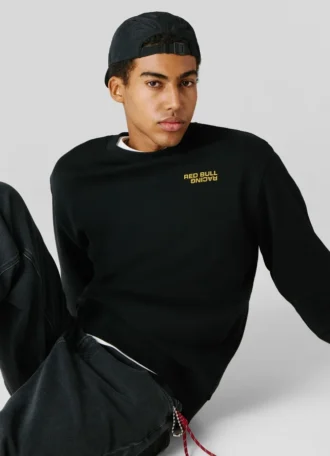 Sudadera de cuello redondo y corte recto