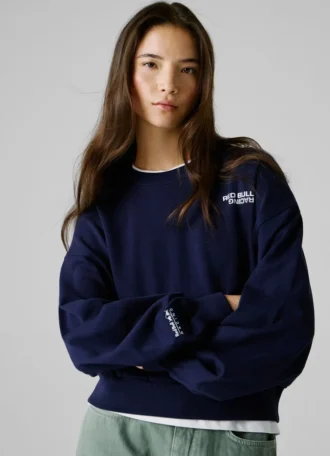 Sudadera de cuello redondo y corte recto