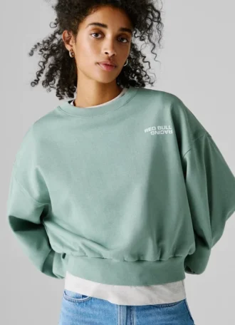 Sudadera de cuello redondo y corte recto