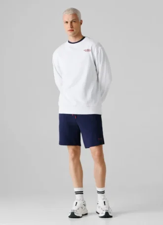 Sudadera de cuello redondo y corte recto