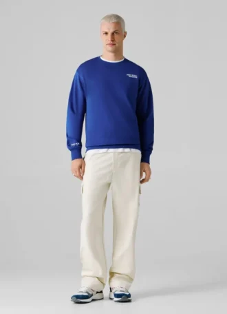 Sudadera de cuello redondo y corte recto