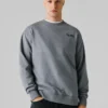 Sudadera de cuello redondo y corte recto