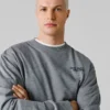 Sudadera de cuello redondo y corte recto