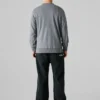 Sudadera de cuello redondo y corte recto