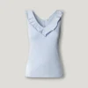 Top de cuello en V con ribete Top de cuello en V con ribete