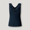 Top de cuello en V con ribete Top de cuello en V con ribete