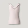 Top de cuello en V con ribete Top de cuello en V con ribete
