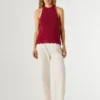 Top de cuello halter de ganchillo Top de cuello halter de ganchillo