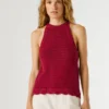 Top de cuello halter de ganchillo Top de cuello halter de ganchillo