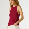 Top de cuello halter de ganchillo Top de cuello halter de ganchillo