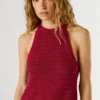 Top de cuello halter de ganchillo Top de cuello halter de ganchillo