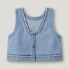 Top de denim sin mangas