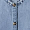 Top de denim sin mangas