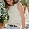 Top de ganchillo con detalles calados Top de ganchillo con detalles calados