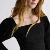 Top de jacquard de corte corto Top de jacquard de corte corto