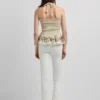 Top de lino con cuello halter Top de lino con cuello halter