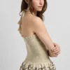 Top de lino con cuello halter Top de lino con cuello halter