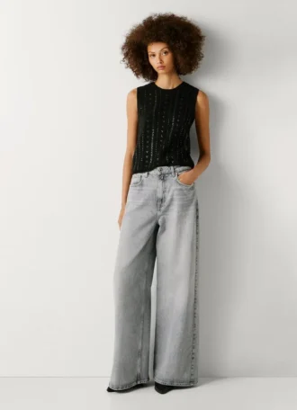 Vaqueros de talle alto y corte ancho – Jaimy