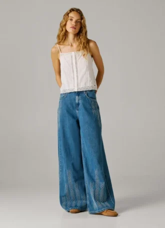Vaqueros de talle alto y corte ancho – Jaimy