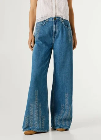 Vaqueros de talle alto y corte ancho – Jaimy