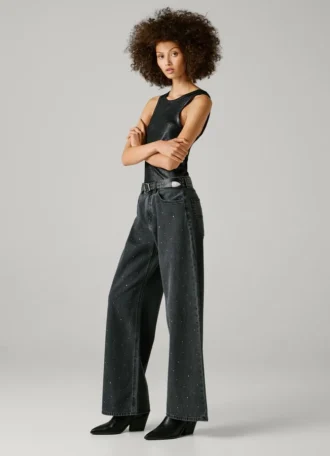 Vaqueros de talle medio y corte ancho – Lina