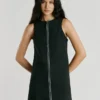 Vestido corto de sarga