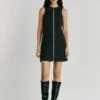 Vestido corto de sarga