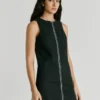 Vestido corto de sarga
