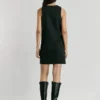 Vestido corto de sarga