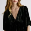 Vestido corto de terciopelo