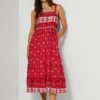 Vestido largo con estampado floral
