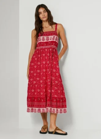 Vestido largo con estampado floral