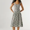 Vestido largo con estampado floral