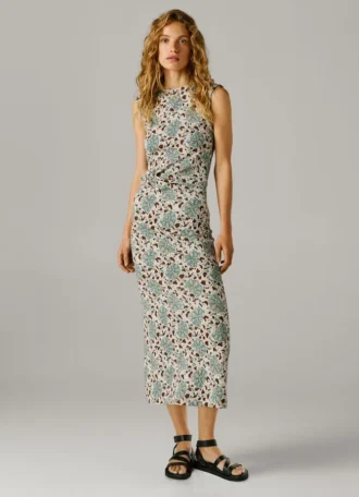 Vestido largo con estampado floral