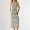 Vestido largo con estampado floral