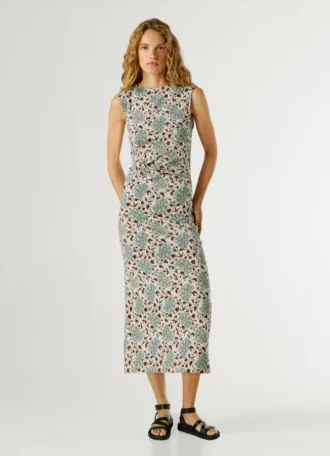 Vestido largo con estampado floral