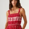 Vestido largo con estampado floral