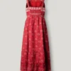 Vestido largo con estampado floral